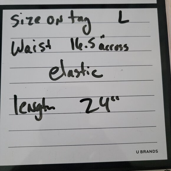 Ashley Blue skirt circle olive and black stripe women's size Large witchy skater - Picture 7 of 7